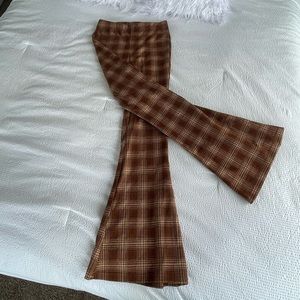 Plaid Flare Pants